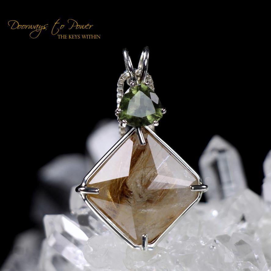 Green deals Rutilated Quartz Pendant