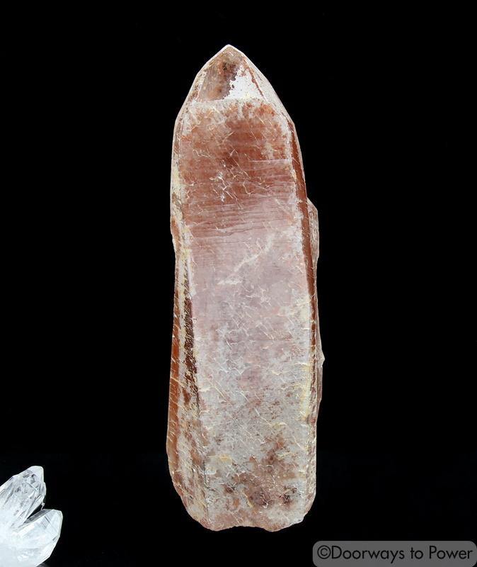 3in 50g Tantric Twin Triplet Pink Shadow buy Lemurian Seed Quartz Crystal, Smoky Scarlet Temple Lemurian Crystals, Brazil