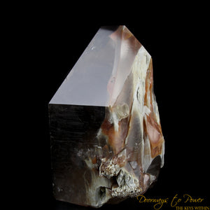 Angel Phantom Amphibole Quartz Crystal Point XL