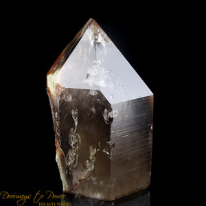 Angel Phantom Amphibole Quartz Crystal Point XL