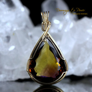 Ametrine Crystal Pendant 14k