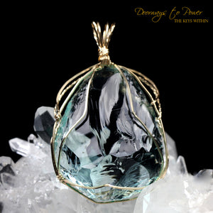 Aqua Serenity Andara Pendant 14k 'Atlantean Hologram'