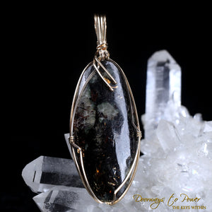 Astrophyllite Crystal Pendant 14k