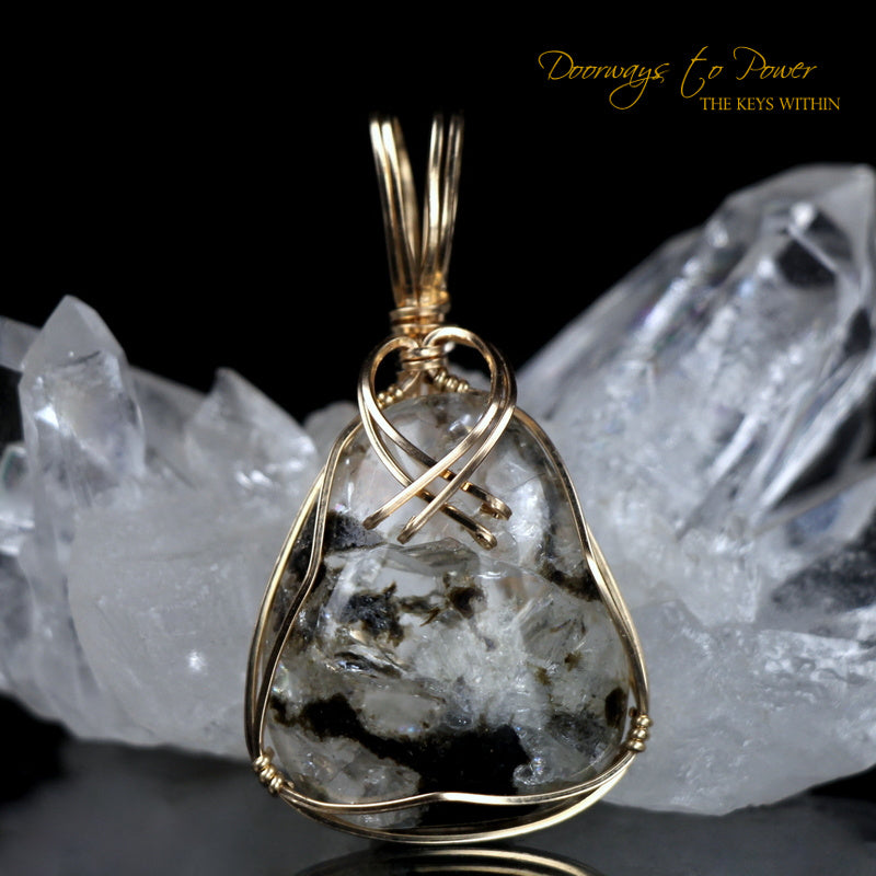 Azozeo Phenacite Crystal Pendant in 14k 