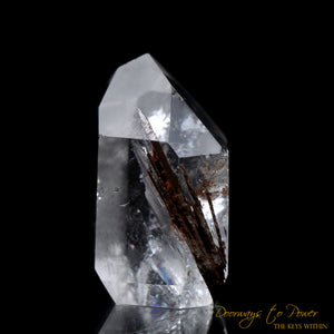 Brookite In Quartz Crystal Point