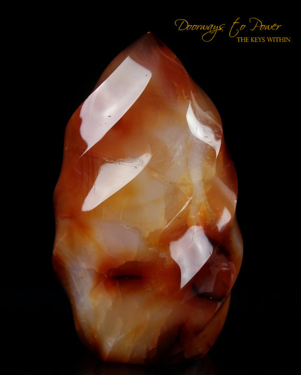 Carnelian Agate Crystal Flame, Spiral 2024 #2