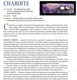 Charoite Crystal Properties