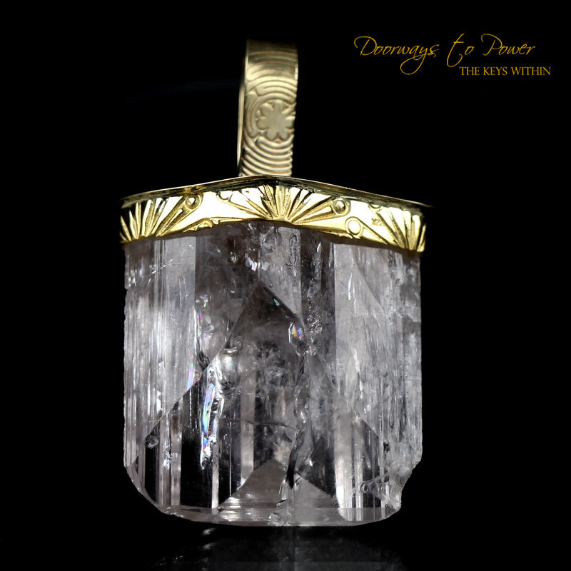 Danburite Light Language Crystal Pendant 22k 