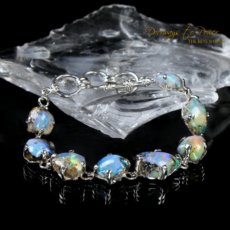 Ethiopian Opal Crystal Bracelet SS