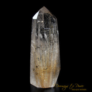 Golden Harmonics Rutilated Spirit Paths Quartz Crystal 'Bridge to Infinity'