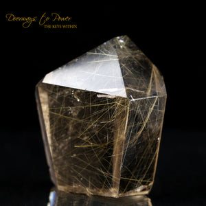 Golden Rutile 8 Sided Grounding Quartz Crystal 