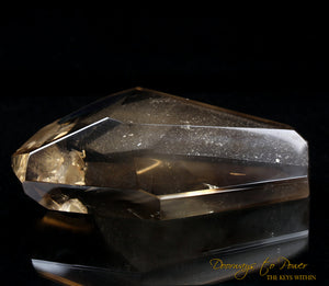 Golden Lemurian Phantom Manifestation Quartz Meditation Crystal