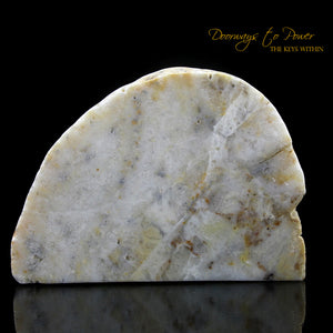 Honey & Cream Azeztulite Crystal Altar Stone Azozeo Activated