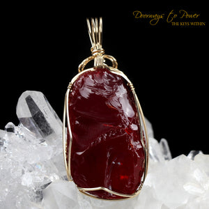 King Solomon Andara Crystal Pendant 14k 'Magic is Sacred'