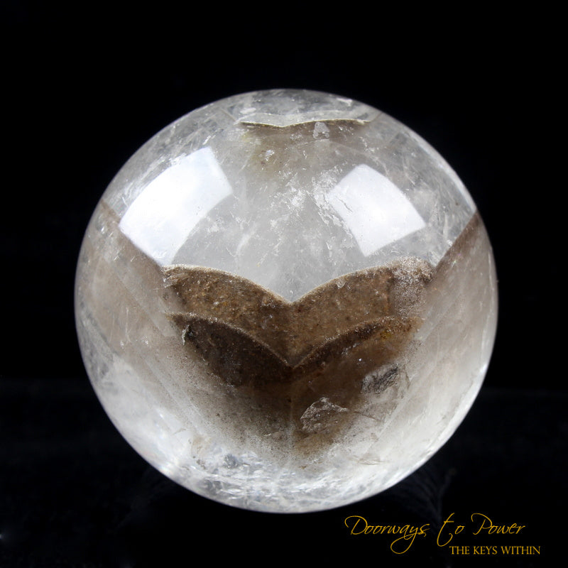 Lemurian Heart Winged Manifestation Phantom Quartz Crystal Sphere