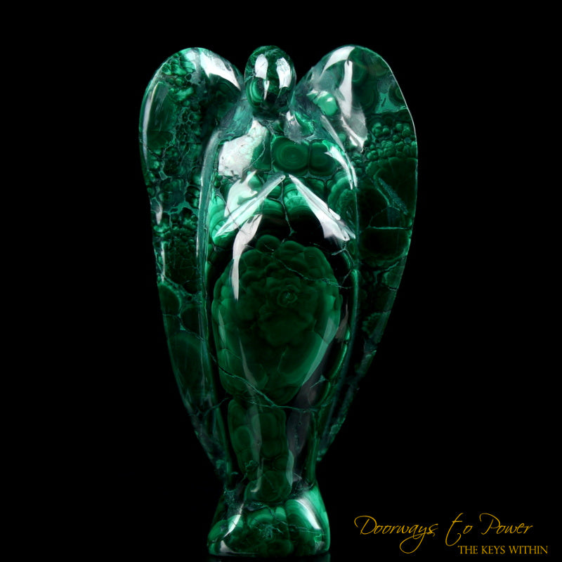 Large Malachite Angel Crystal 