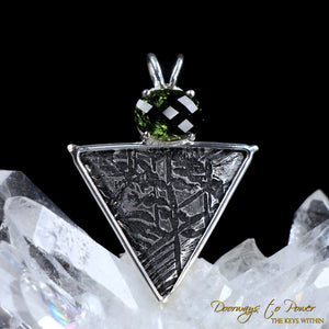 Meteorite & Moldavite Angelic Star Pendant