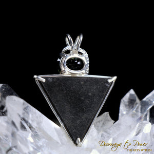 Meteorite & Moldavite Angelic Star Pendant