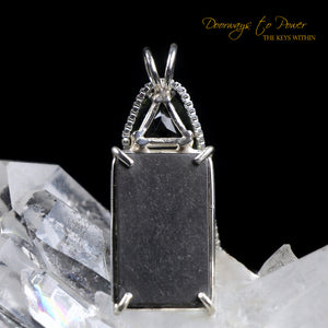 Meteorite & Moldavite Tektite Pendant SS