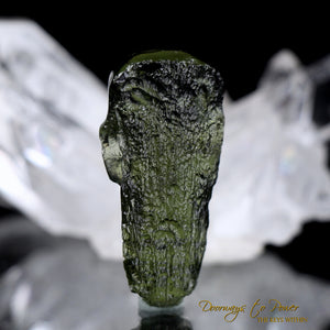 Moldavite Hand Carved Crystal Skull 'Ekkaptian'