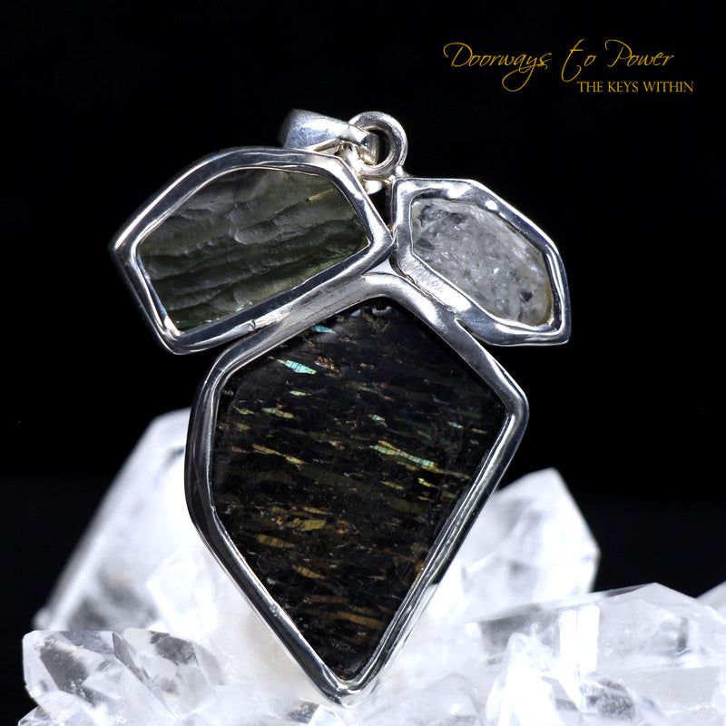 Natural Moldavite Herkimer Diamond Visions and hotsell Dreams. Locket