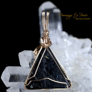 Nuummite Crystal Pendant 14k