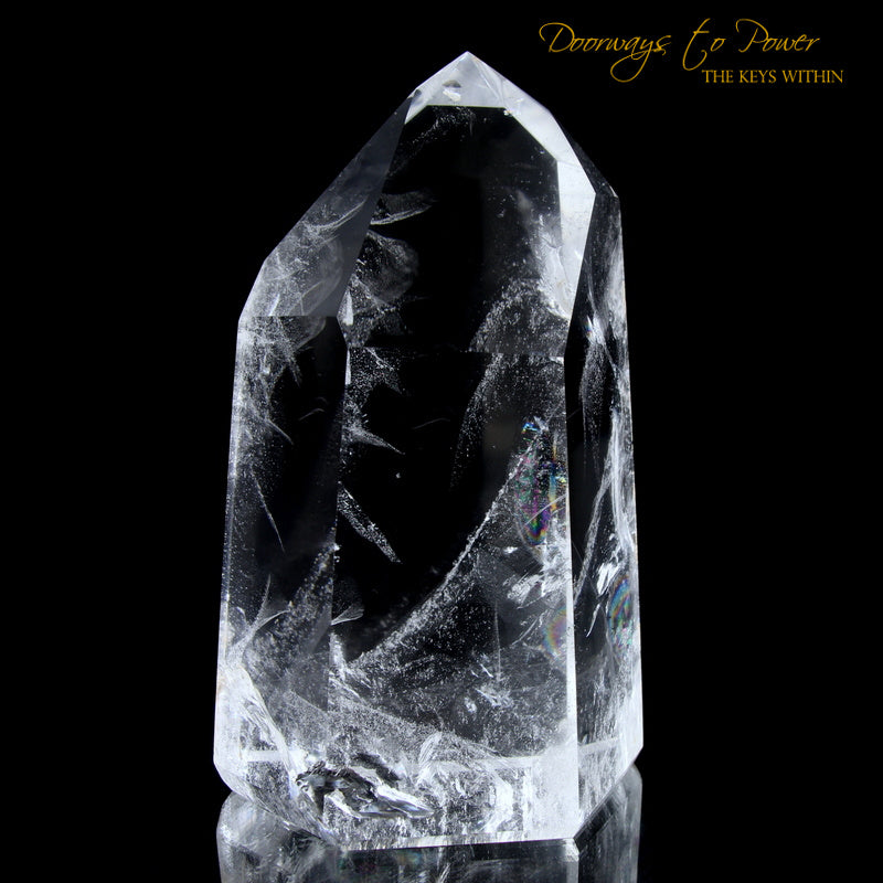 Rare Lemurian Phantom Quartz Master Crystal Point 
