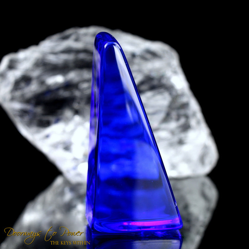 Siberian Blue Quartz Crystal Altar Stone