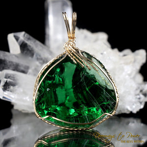 Thoth the Atlantean Emerald Green Andara Pendant 14k