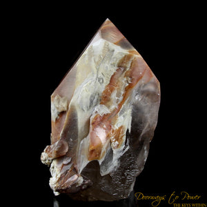 Angel Phantom Amphibole Quartz Crystal Point XL