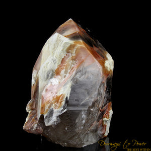 Angel Phantom Amphibole Quartz Crystal Point XL