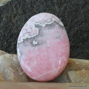 Rhodochrosite Palm Stone Crystal