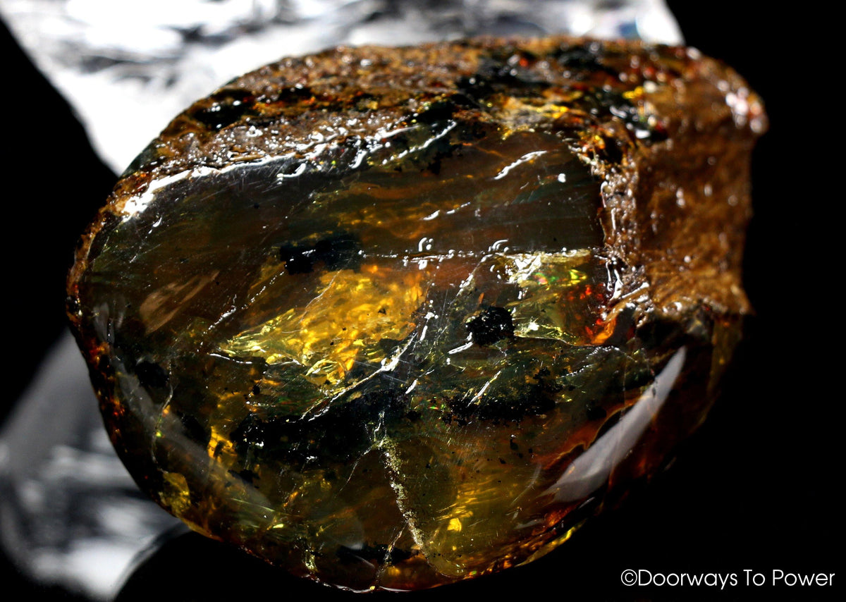 Sumatra Blue Amber Polished Specimen with Rainbows Rare A+++ - Doorways ...