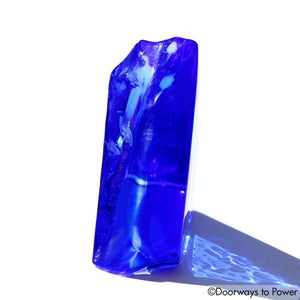 Siberian Blue Quartz Triangle Crystal Altar Stone