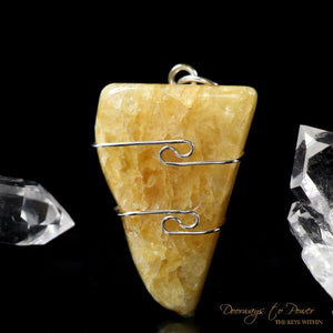 Himalaya Gold Azeztulite Wire Wrap Pendant 