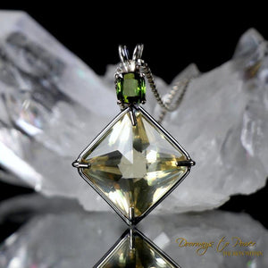 Golden Labradorite Magician Stone Pendant & Green Tourmaline