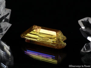 Danburite Golden Rose Aura Record Keeper Twin Quartz Crystal "Sacred Space'