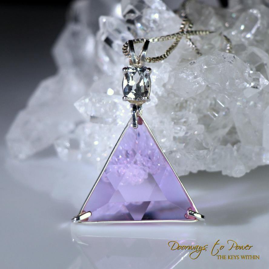 Ruby Lavender Quartz Vogel Star of David Pendant