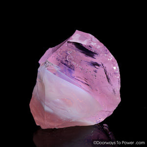 HGW Pink Monatomic Andara Crystal w/ Rainbows 'Heart of God Within'