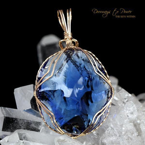 Elestial Starlight Sapphire Andara Pendant