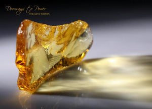 Lemurian Amber Andara Crystal Glass Sculpture 