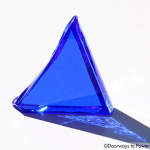 Siberian Blue Quartz Triangle Crystal Altar Stone