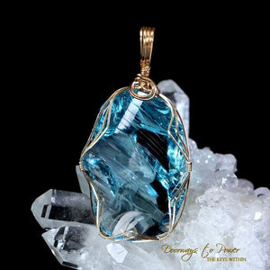 Galactic Blue Sirius Blue Andara Pendant 14k