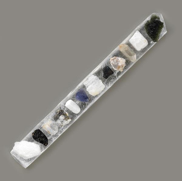 Selenite Synergy 12 Stones Crystal Healing Wand