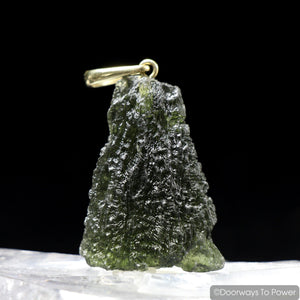 Moldavite 14k Gold Pendant