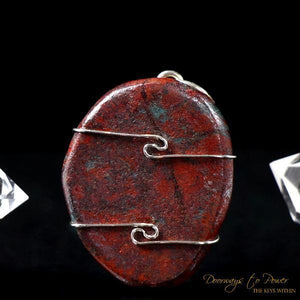 Crimson Cuprite wire Wrap Pendant