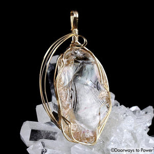 HGW Pink Andara Crystal Pendant 14k 'Heart Of God Within'