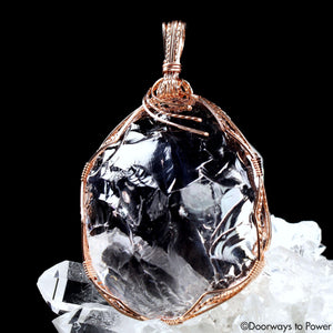 HGW Pink Andara Rose Gold Crystal Pendant 'Heart Of God Within'