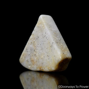 Honey & Cream Azeztulite Crystal Tumbled & Polished