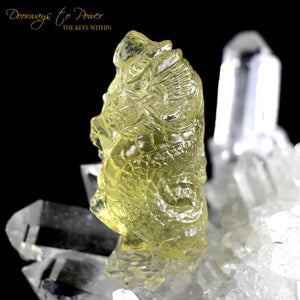 Libyan Desert Glass Dragon Crystal Carving